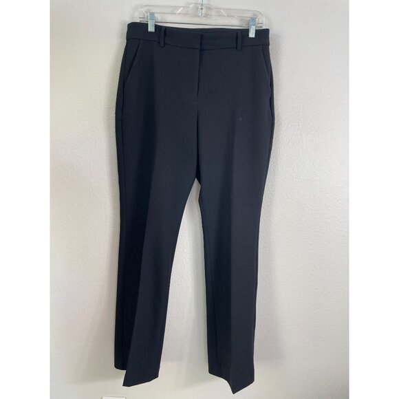 Express Womens 10 Editor Boot Mid Rise Black Dress Pants Career Business Work - Picture 1 of 9